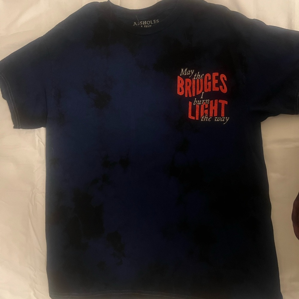 Blue and Black Graphic T-Shirt